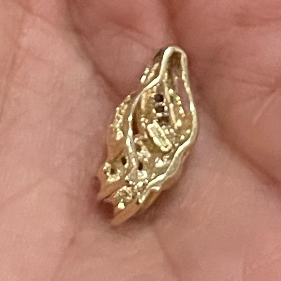 14K Gold Vermeil and CZ Pendant - Picture 3 of 3